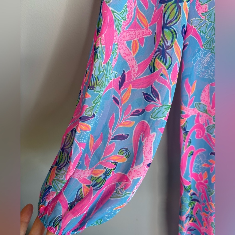 LILLY PULITZER FREY LONG SLEEVE MAXI SWIM COVER UP - Picture 4 of 7